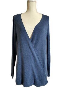 cj banks Blue Wrap Cardigan Sweater